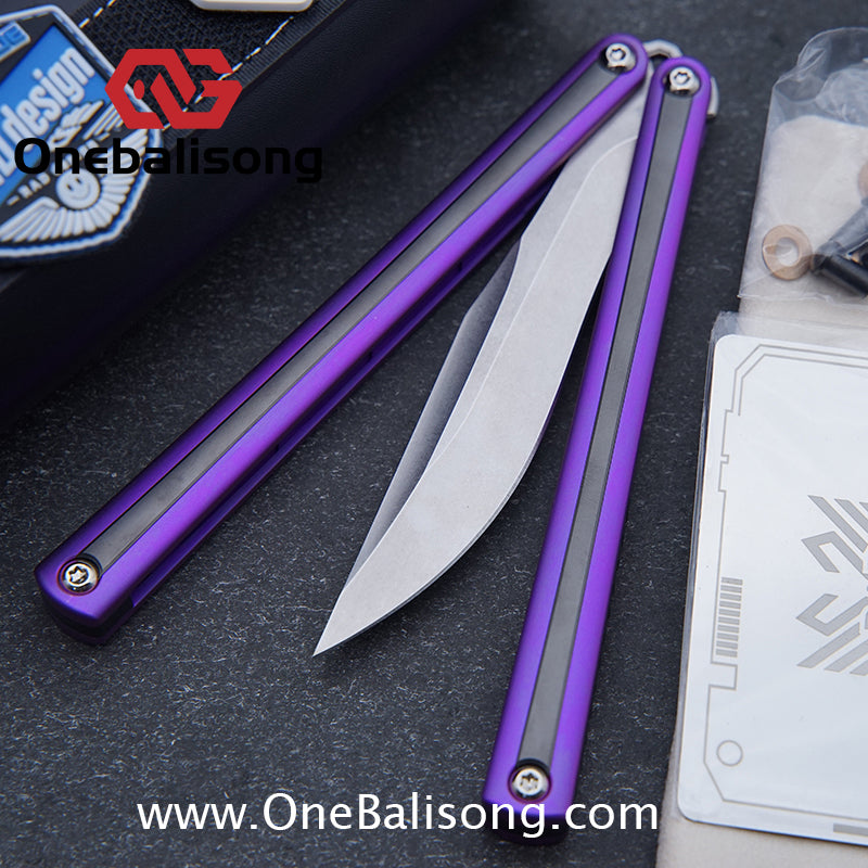 RAD Prelude Genuine Balisong Titanium-6AL-4V Handle CPM-S35VN Stainless Steel Live Blade Bushing