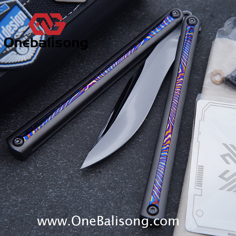 RAD Prelude Genuine Balisong Titanium-6AL-4V Handle CPM-S35VN Stainless Steel Live Blade Bushing