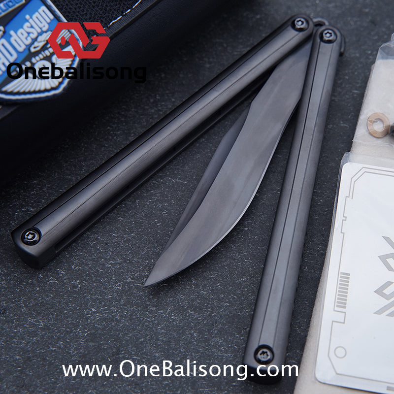 RAD Prelude Genuine Balisong Titanium-6AL-4V Handle CPM-S35VN Stainless Steel Live Blade Bushing