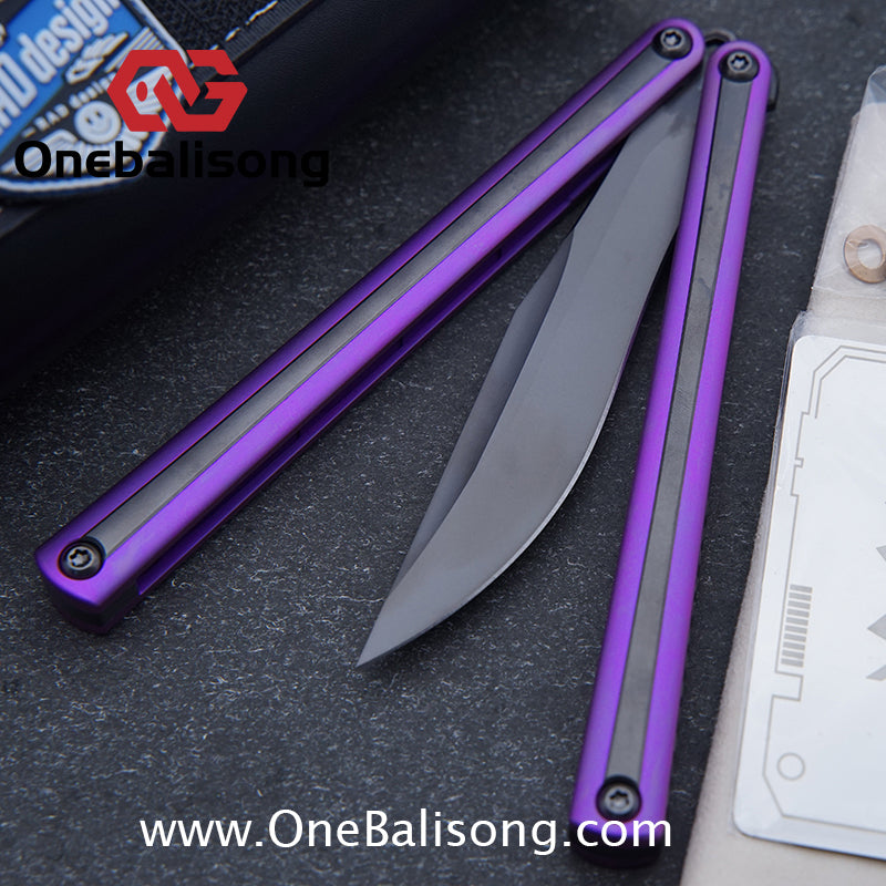 RAD Prelude Genuine Balisong Titanium-6AL-4V Handle CPM-S35VN Stainless Steel Live Blade Bushing