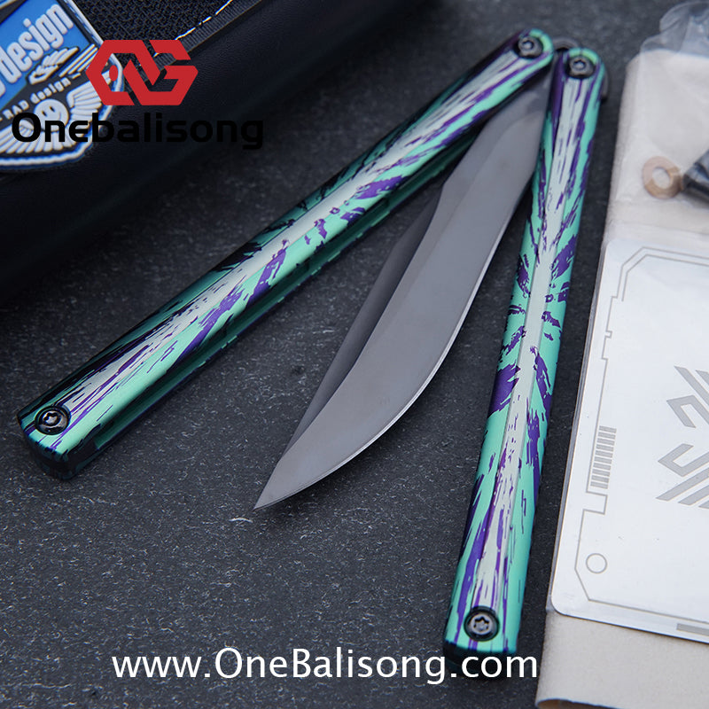 RAD Prelude Genuine Balisong Titanium-6AL-4V Handle CPM-S35VN Stainless Steel Live Blade Bushing