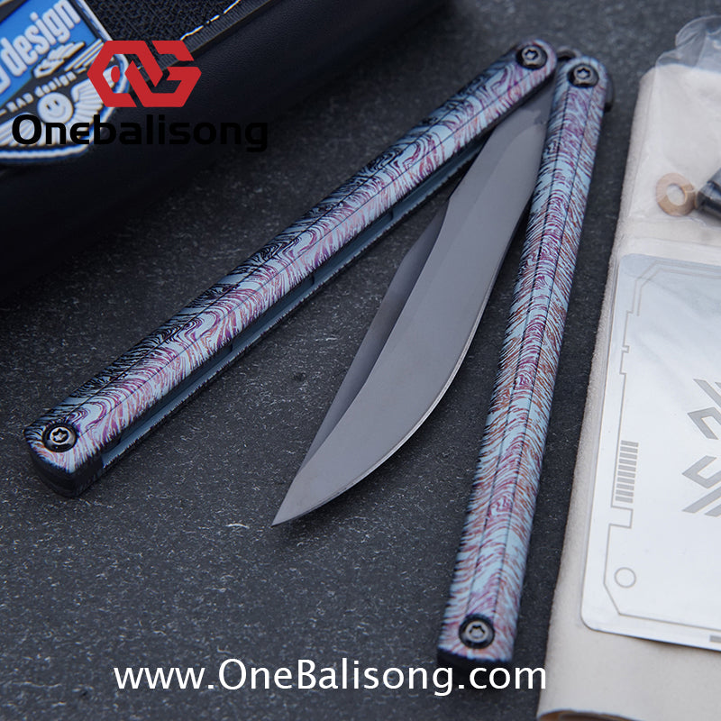 RAD Prelude Genuine Balisong Titanium-6AL-4V Handle CPM-S35VN Stainless Steel Live Blade Bushing