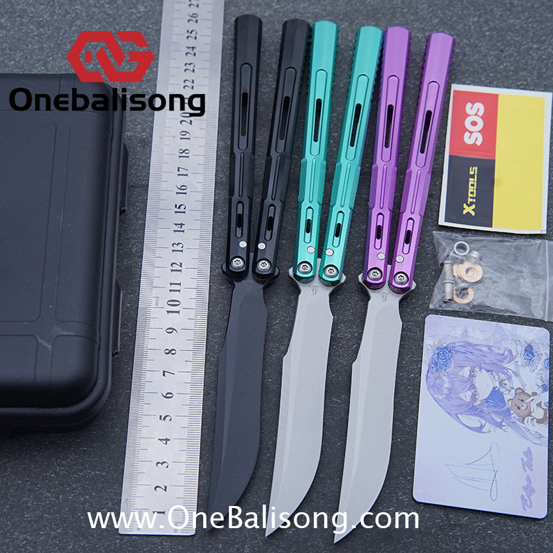 Edge Isle Void Balisong 7075 Aluminum Alloy Handle 440c Stainless Steel Blade Bushings