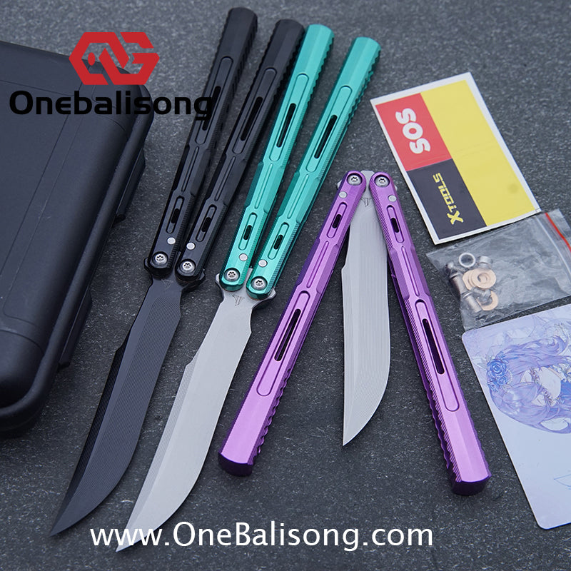 Edge Isle Void Balisong 7075 Aluminum Alloy Handle 440c Stainless Steel Blade Bushings