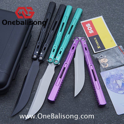 Edge Isle Void Original Balisong 7075 Aluminum Alloy Handle 440c Stainless Steel Blade Bushings