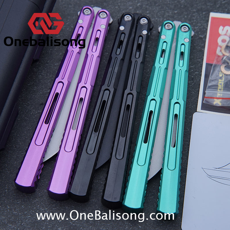 Edge Isle Void Balisong 7075 Aluminum Alloy Handle 440c Stainless Steel Blade Bushings