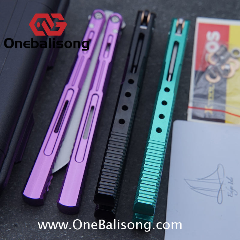 Edge Isle Void Balisong 7075 Aluminum Alloy Handle 440c Stainless Steel Blade Bushings