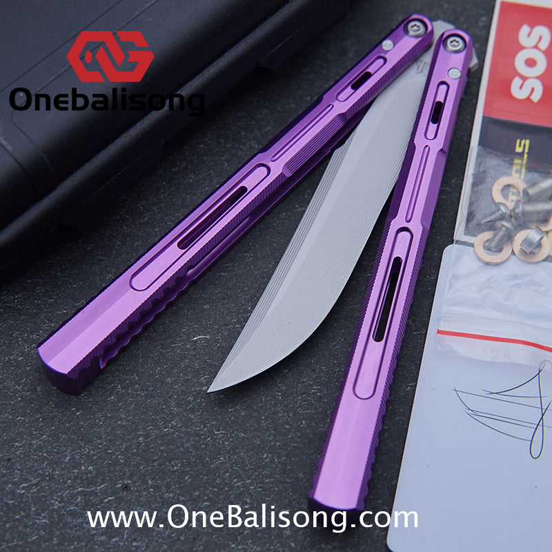 Edge Isle Void Balisong 7075 Aluminum Alloy Handle 440c Stainless Steel Blade Bushings