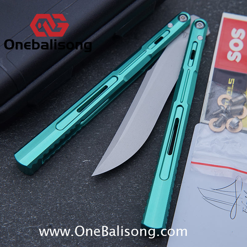 Edge Isle Void Balisong 7075 Aluminum Alloy Handle 440c Stainless Steel Blade Bushings