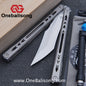 Sequence Glacier Original Balisong TC4 Titanium Alloy Handle 440c Stainless Steel Blade Bushings