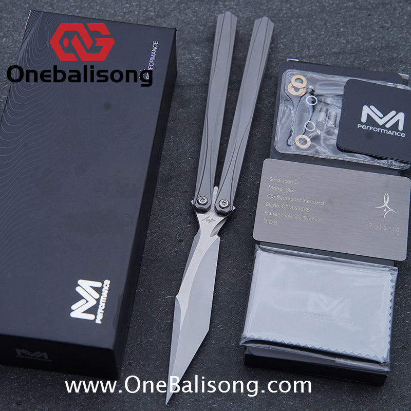 MY Performance Polaris Balisong 6AI-4V Titanium Alloy Handle CPM S35VN Stainless Steel Blade