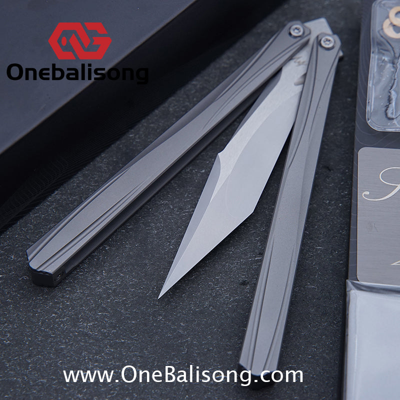 MY Performance Polaris Balisong 6AI-4V Titanium Alloy Handle CPM S35VN Stainless Steel Blade