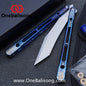 THEONE Reaper/Blackbird Balisong Clone TC4 Titanium Alloy Handle Stainless Steel Blade One-piece structure Bushing