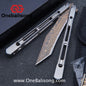 THEONE Reaper/Blackbird Balisong Clone TC4 Titanium Alloy Handle Stainless Steel Blade One-piece structure Bushing