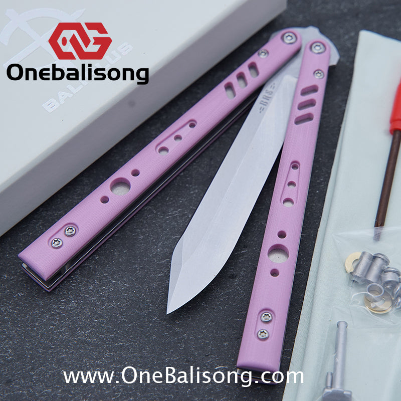 Baliplus BRS REP CLONE Balisong TC4 Titanium Alloy+G10 Patch Bushings Sandwich Structure 9cr18