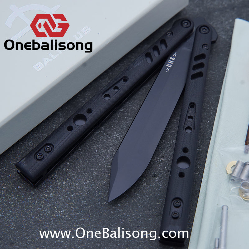 Baliplus BRS REP CLONE Balisong TC4 Titanium Alloy+G10 Patch Bushings Sandwich Structure 9cr18