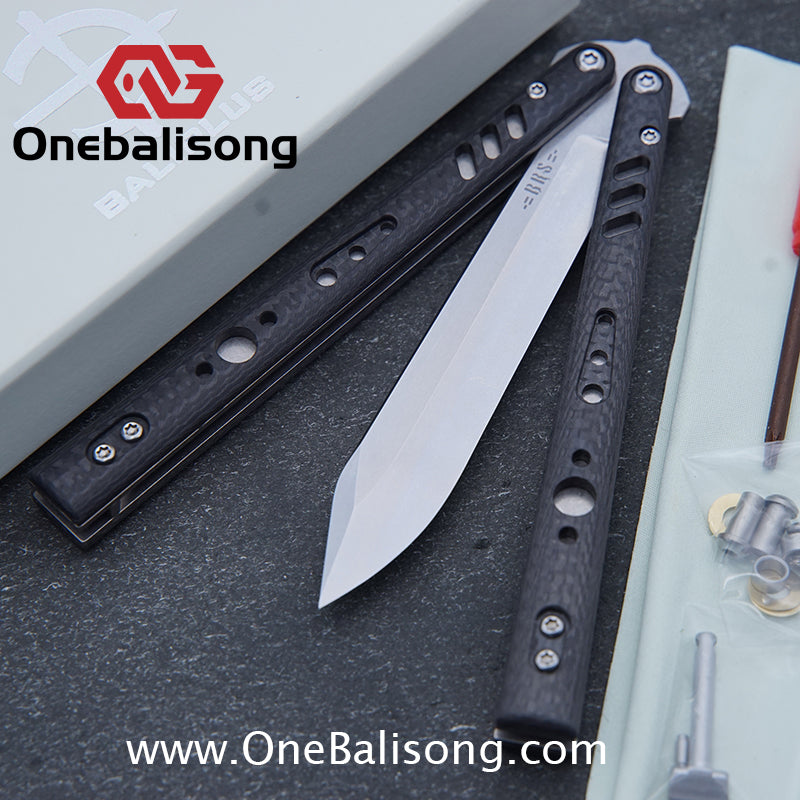 Baliplus BRS REP CLONE Balisong TC4 Titanium Alloy+G10 Patch Bushings Sandwich Structure 9cr18