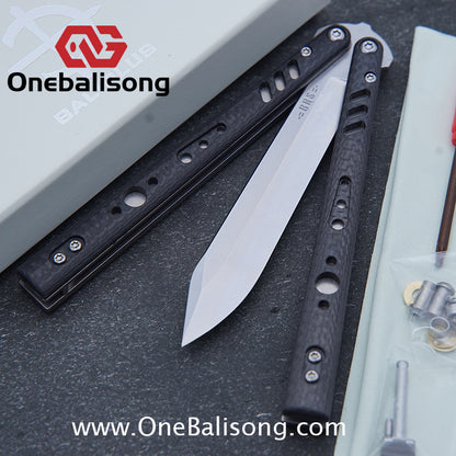 Baliplus BRS REP CLONE Balisong TC4 Titanium Alloy+G10 Patch Bushings Sandwich Structure 9cr18