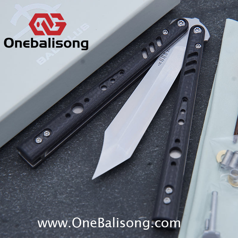 Baliplus BRS REP CLONE Balisong TC4 Titanium Alloy+G10 Patch Bushings Sandwich Structure 9cr18
