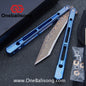 THEONE Reaper/Blackbird Balisong Clone TC4 Titanium Alloy Handle Stainless Steel Blade One-piece structure Bushing