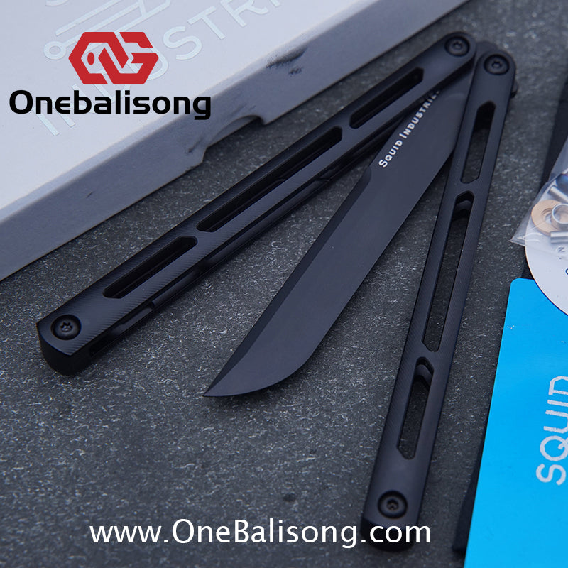 Blue River Titanium Tsunami Balisong Clone Steel Screw Tsunami V4 Titanium alloy handle VG10 blade Bushing