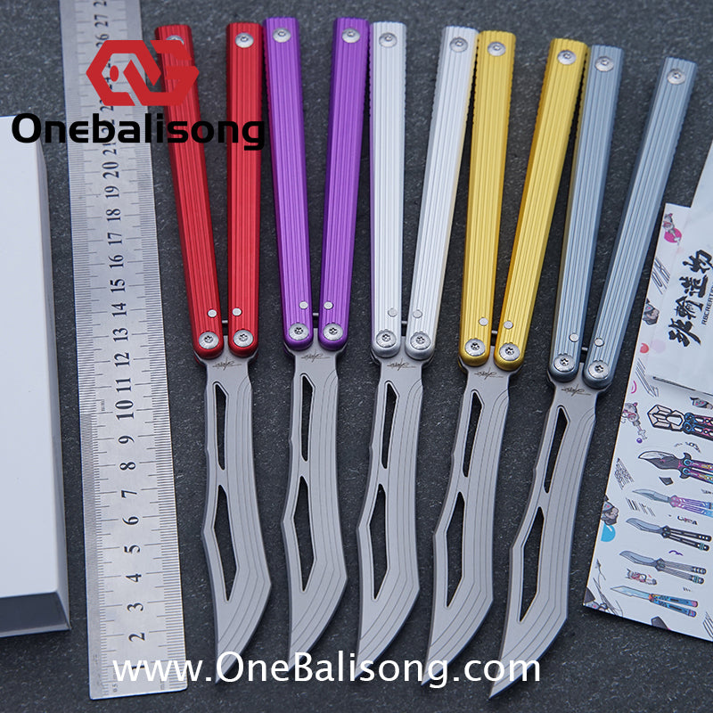 Banshu Creation 8804 Original Balisong Aluminum Alloy Handle Stainless Steel Blade Bushings