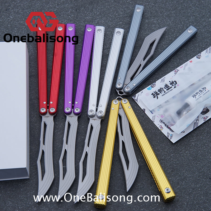 Banshu Creation 8804 Original Balisong Aluminum Alloy Handle Stainless Steel Blade Bushings