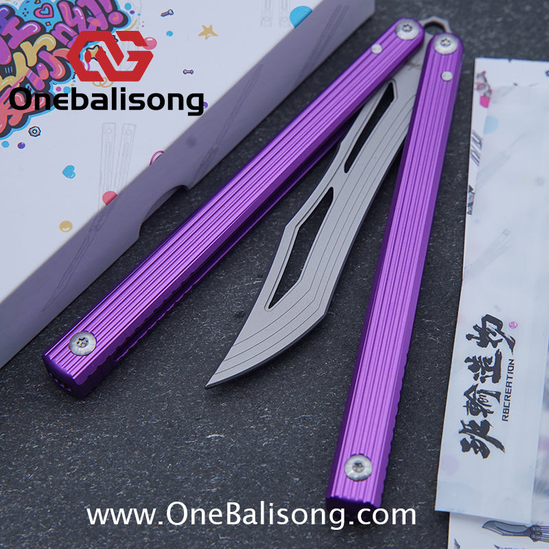 Banshu Creation 8804 Original Balisong Aluminum Alloy Handle Stainless Steel Blade Bushings