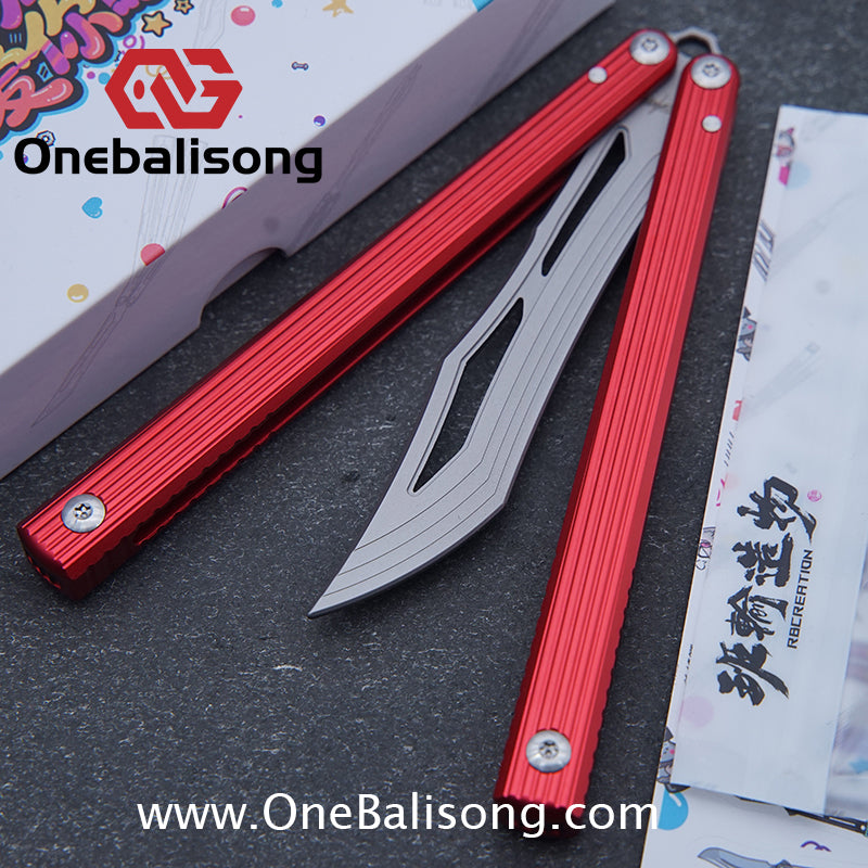Banshu Creation 8804 Original Balisong Aluminum Alloy Handle Stainless Steel Blade Bushings