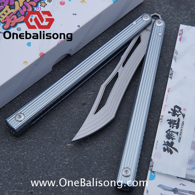 Banshu Creation 8804 Original Balisong Aluminum Alloy Handle Stainless Steel Blade Bushings