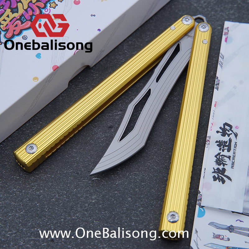 Banshu Creation 8804 Original Balisong Aluminum Alloy Handle Stainless Steel Blade Bushings