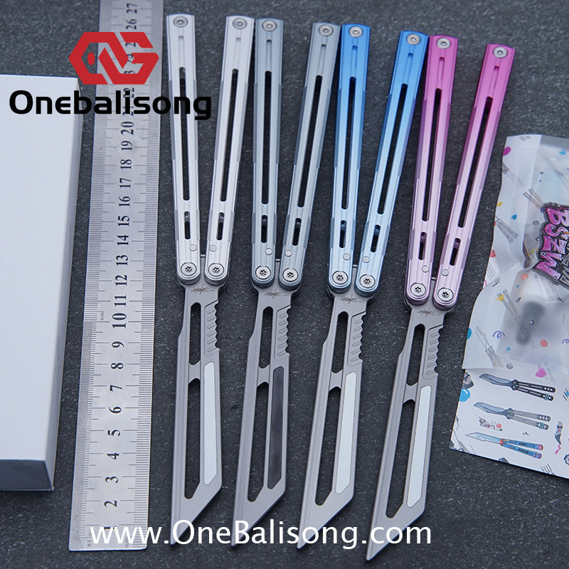 Banshu Creation 8805 Original Balisong Aluminum Alloy Handle Stainless Steel Blade Bushings