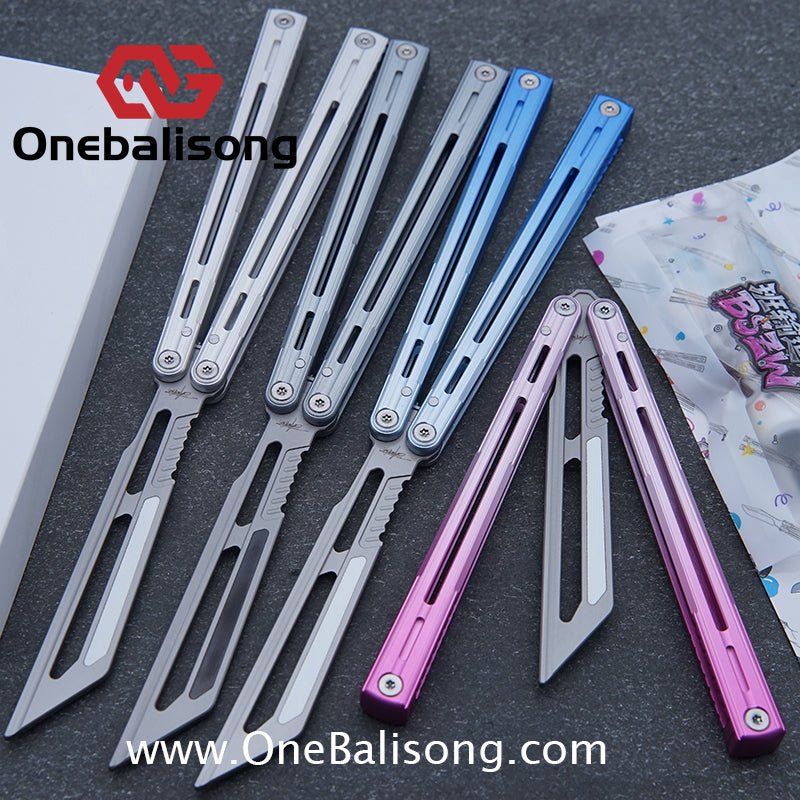 Banshu Creation 8805 Original Balisong Aluminum Alloy Handle Stainless Steel Blade Bushings