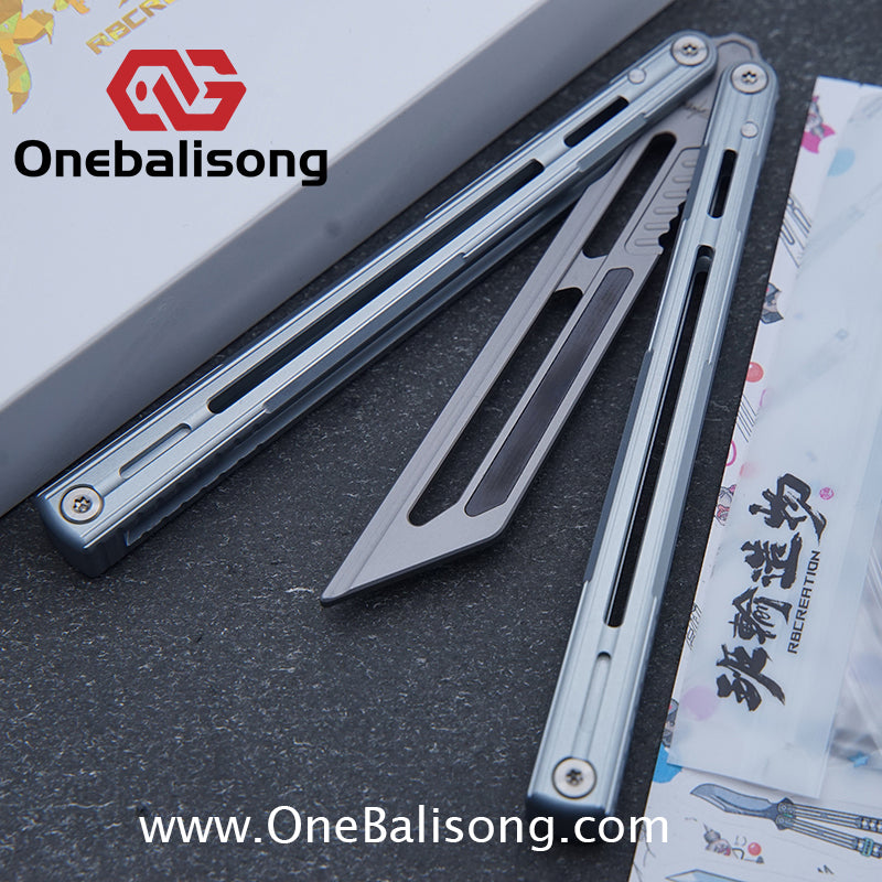 Banshu Creation 8805 Original Balisong Aluminum Alloy Handle Stainless Steel Blade Bushings