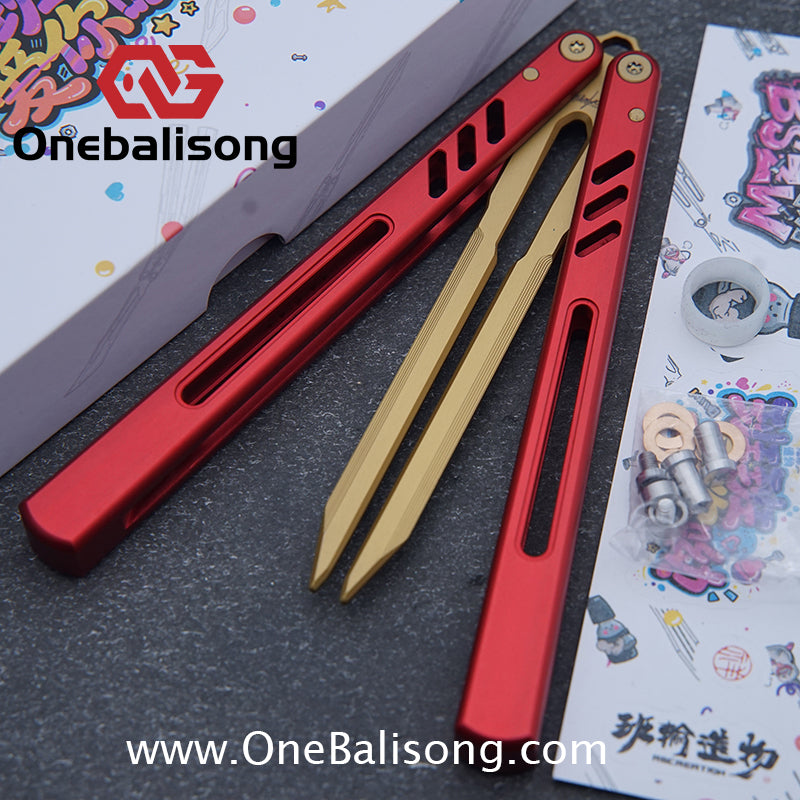 Class Loss Creation 8801 Balisong Aluminum Alloy Handle Stainless Steel Tuning Fork Blade Bushings