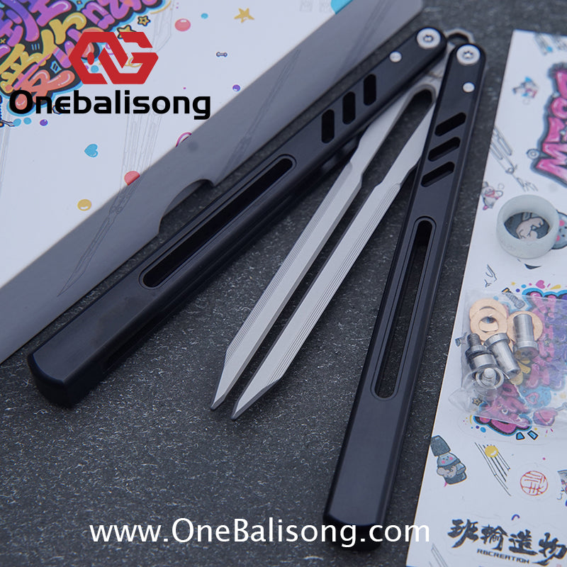 Class Loss Creation 8801 Balisong Aluminum Alloy Handle Stainless Steel Tuning Fork Blade Bushings
