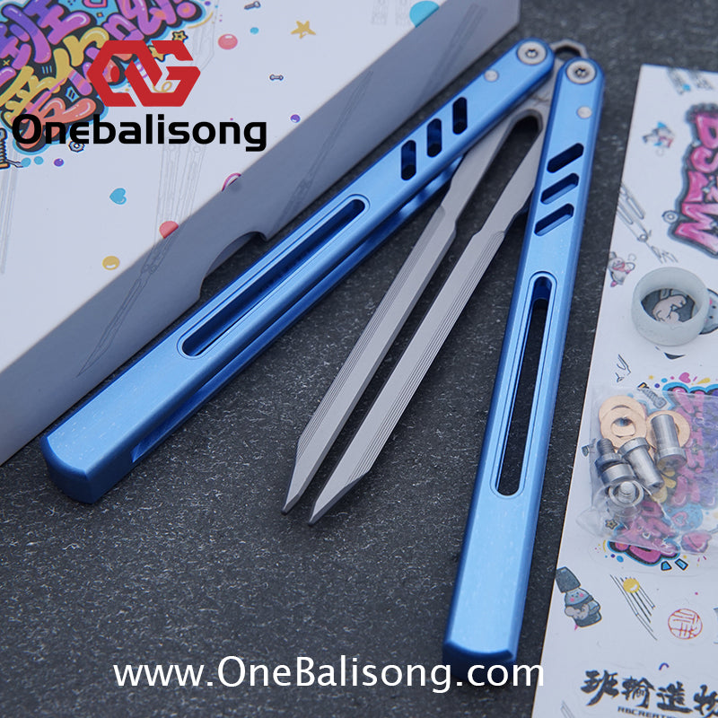 Class Loss Creation 8801 Balisong Aluminum Alloy Handle Stainless Steel Tuning Fork Blade Bushings