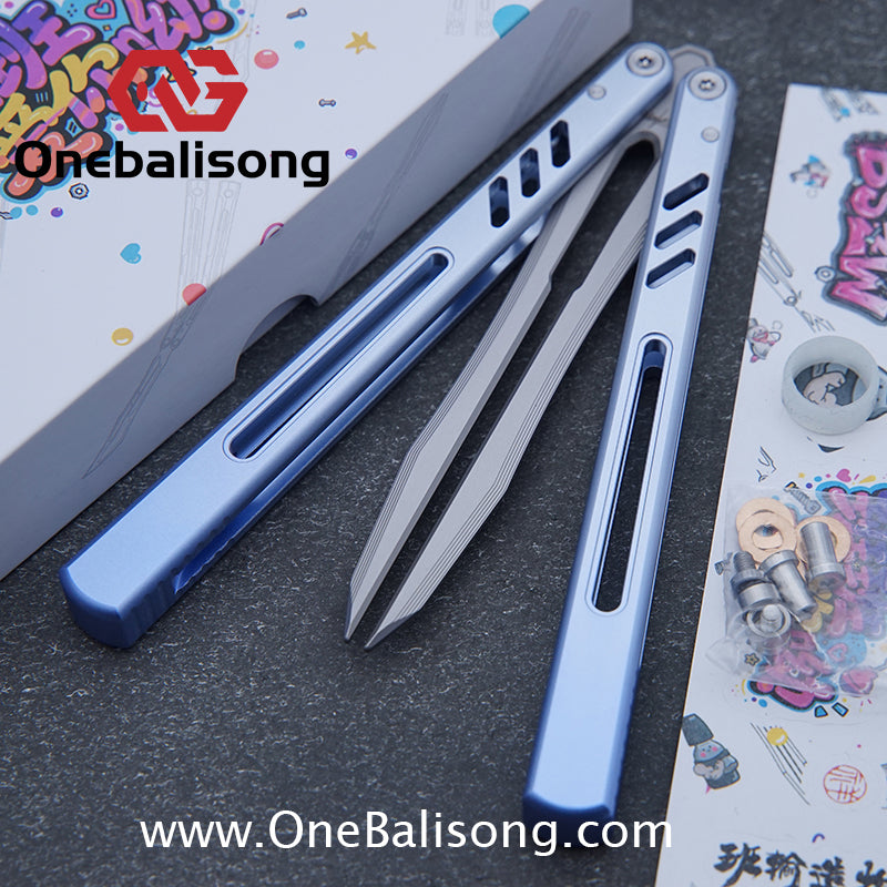 Class Loss Creation 8801 Balisong Aluminum Alloy Handle Stainless Steel Tuning Fork Blade Bushings