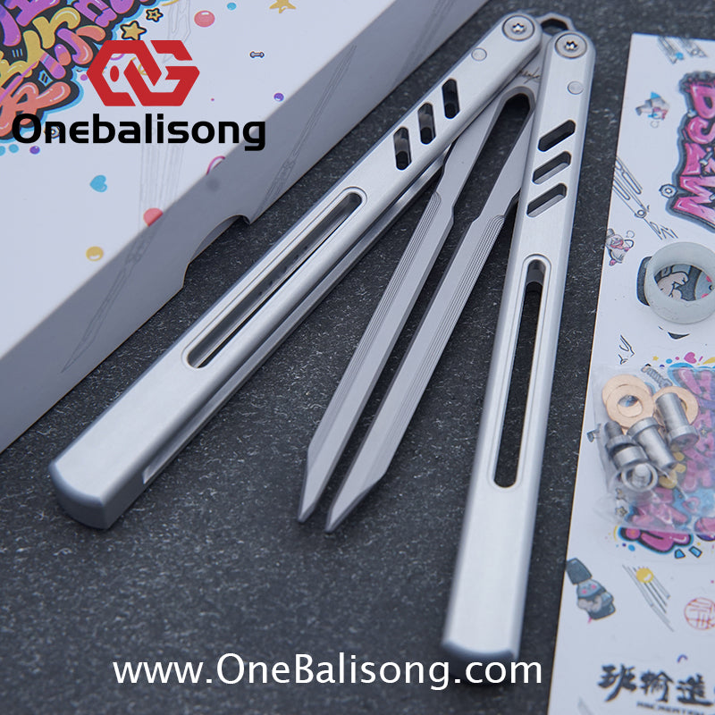 Class Loss Creation 8801 Balisong Aluminum Alloy Handle Stainless Steel Tuning Fork Blade Bushings