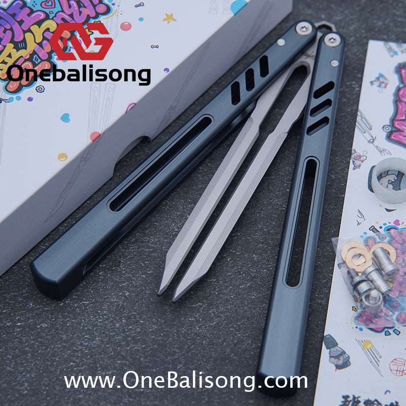 Class Loss Creation 8801 Balisong Aluminum Alloy Handle Stainless Steel Tuning Fork Blade Bushings