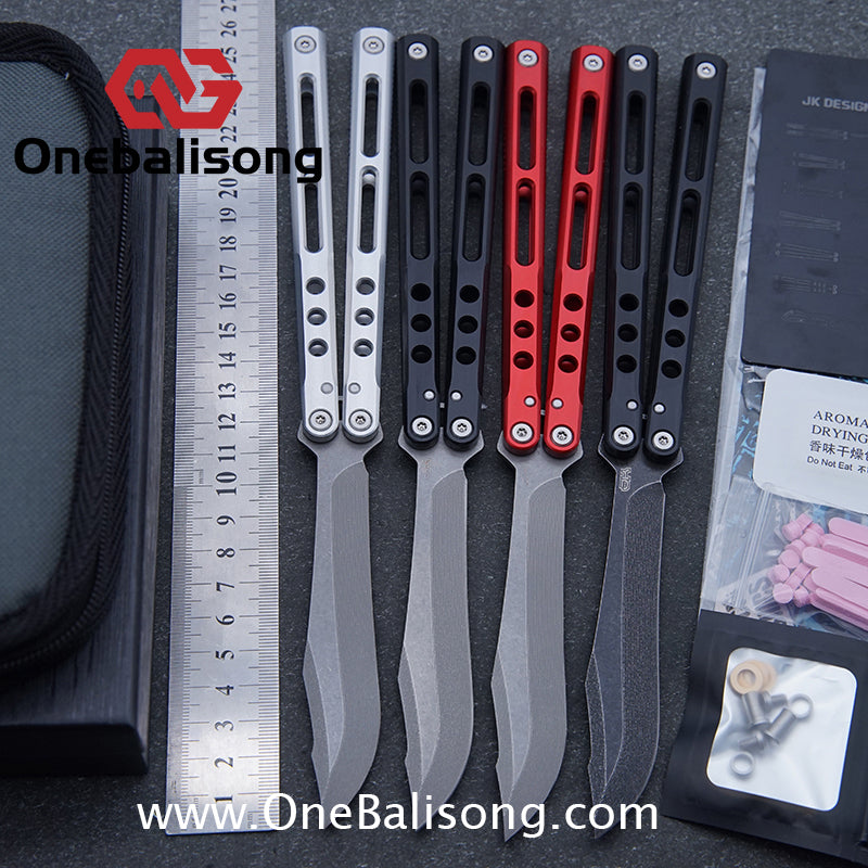 MuMill Regime Balisong Clone Aluminum Alloy Handle Stainless Steel Blade Bushings