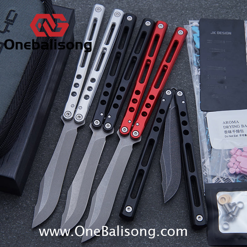MuMill Regime Balisong Clone Aluminum Alloy Handle Stainless Steel Blade Bushings