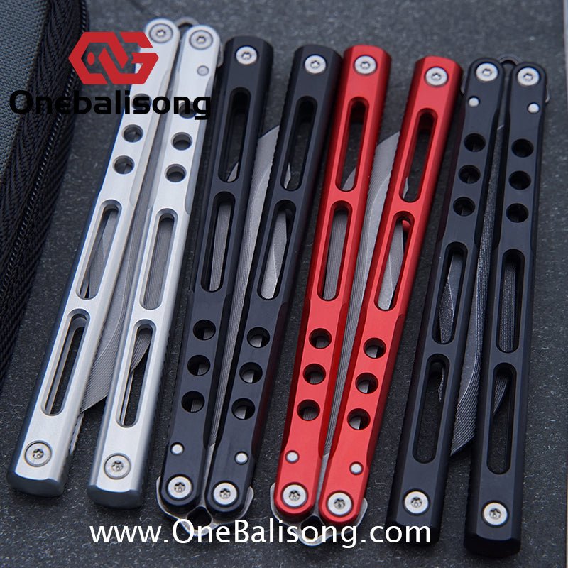 MuMill Regime Balisong Clone Aluminum Alloy Handle Stainless Steel Blade Bushings