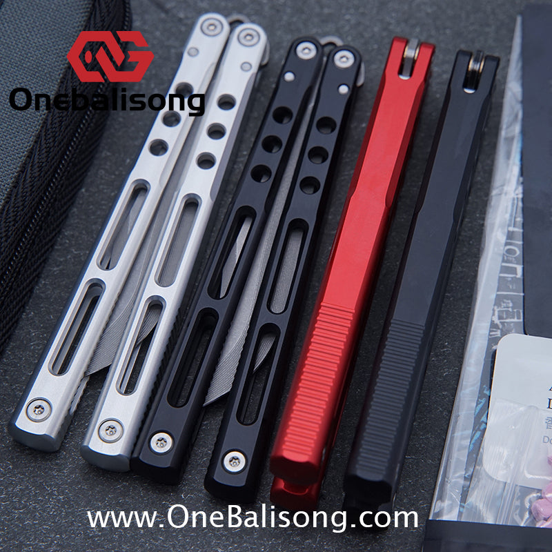 MuMill Regime Balisong Clone Aluminum Alloy Handle Stainless Steel Blade Bushings