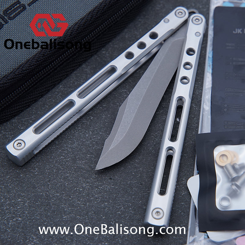 MuMill Regime Balisong Clone Aluminum Alloy Handle Stainless Steel Blade Bushings