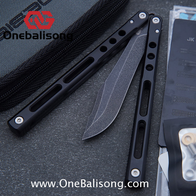 MuMill Regime Balisong Clone Aluminum Alloy Handle Stainless Steel Blade Bushings