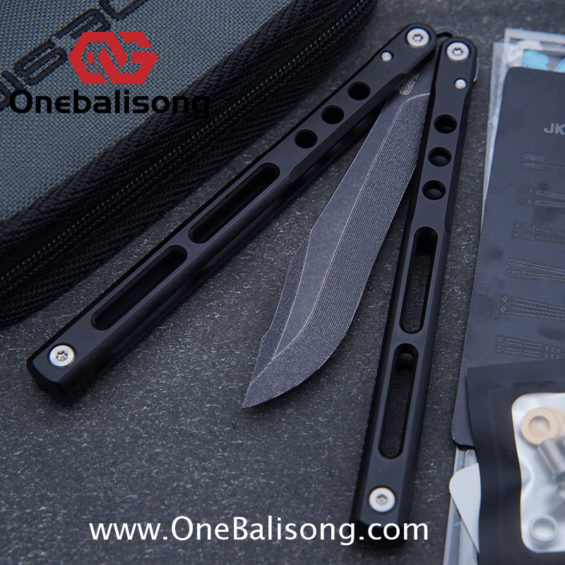 MuMill Regime Balisong Clone Aluminum Alloy Handle Stainless Steel Blade Bushings