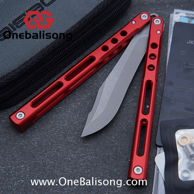 MuMill Regime Balisong Clone Aluminum Alloy Handle Stainless Steel Blade Bushings