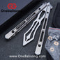 THEONE Reaper/Blackbird Balisong Clone TC4 Titanium Alloy Handle Stainless Steel Blade One-piece structure Bushing