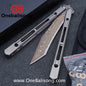 THEONE Reaper/Blackbird Balisong Clone TC4 Titanium Alloy Handle Stainless Steel Blade One-piece structure Bushing